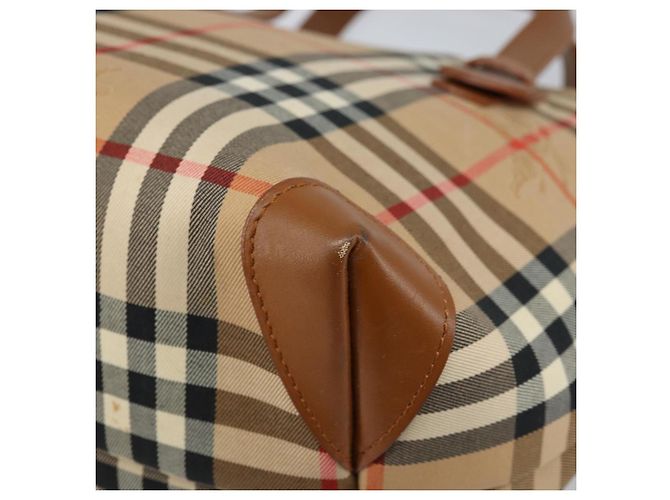 Borsa a mano Burberrys Nova Check in tela beige oro Auth 173795 D'oro - vista 15
