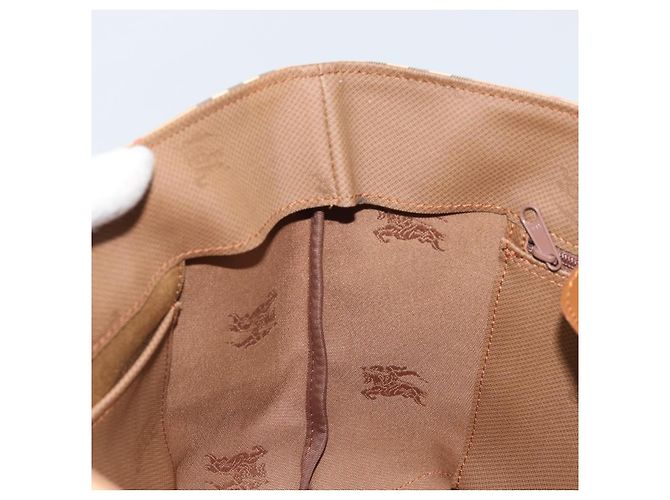 Borsa a mano Burberrys Nova Check in tela beige oro Auth 173795 D'oro - vista 19