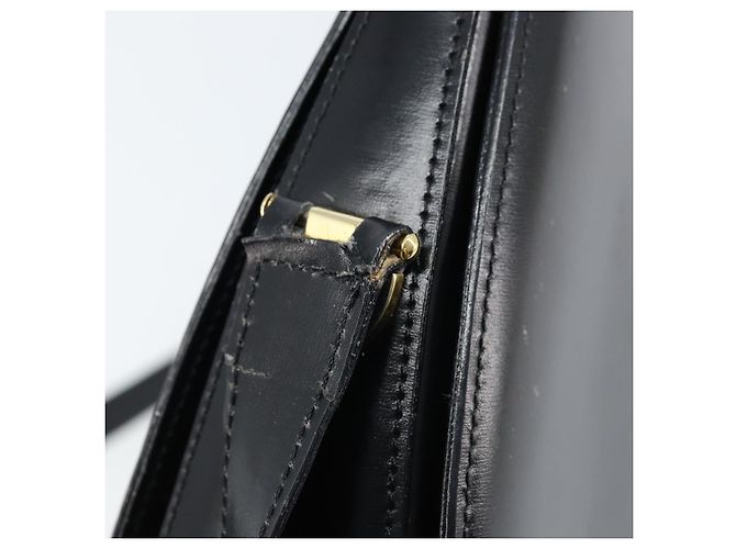 Céline Borsa a Spalla CELINE in Pelle Nera Oro Auth ka2942 Nero D'oro - vista 10