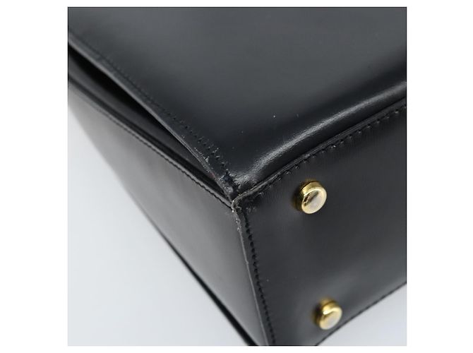 Céline Borsa a Spalla CELINE in Pelle Nera Oro Auth ka2942 Nero D'oro - vista 15