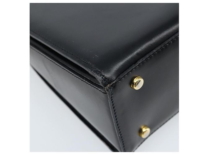 Céline Borsa a Spalla CELINE in Pelle Nera Oro Auth ka2942 Nero D'oro - vista 17
