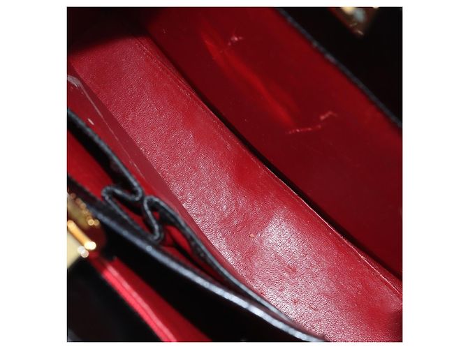 Céline Borsa a Spalla CELINE in Pelle Nera Oro Auth ka2942 Nero D'oro - vista 24