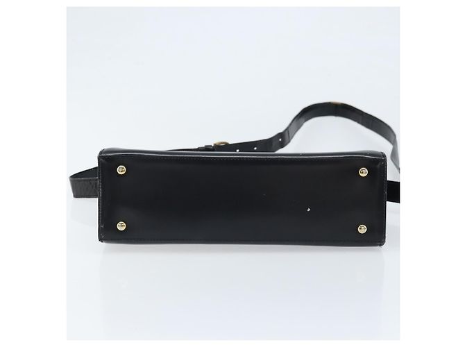 Céline Borsa a Spalla CELINE in Pelle Nera Oro Auth ka2942 Nero D'oro - vista 5