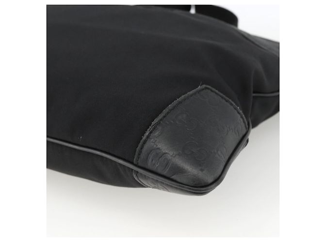 GUCCI Guccissima Schultertasche Canvas Schwarz Silber 161822 Auth ep13661 - Ansicht 10