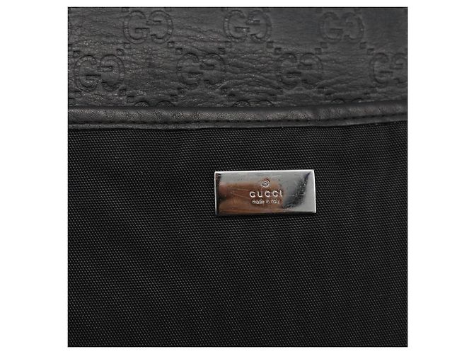 GUCCI Guccissima Schultertasche Canvas Schwarz Silber 161822 Auth ep13661 - Ansicht 14