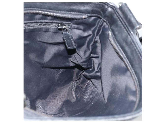GUCCI Guccissima Schultertasche Canvas Schwarz Silber 161822 Auth ep13661 - Ansicht 18