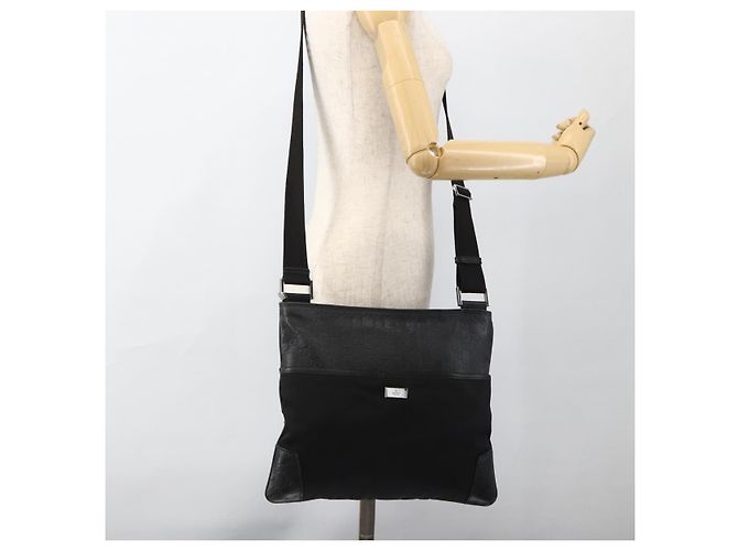 GUCCI Guccissima Schultertasche Canvas Schwarz Silber 161822 Auth ep13661 - Ansicht 24