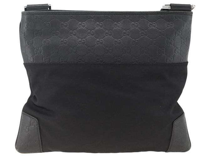GUCCI Guccissima Schultertasche Canvas Schwarz Silber 161822 Auth ep13661 - Ansicht 3