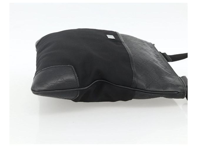 GUCCI Guccissima Schultertasche Canvas Schwarz Silber 161822 Auth ep13661 - Ansicht 5
