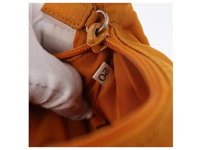 PRADA Borsa a mano in nylon arancione oro Auth ARZ521V D'oro - vista 11
