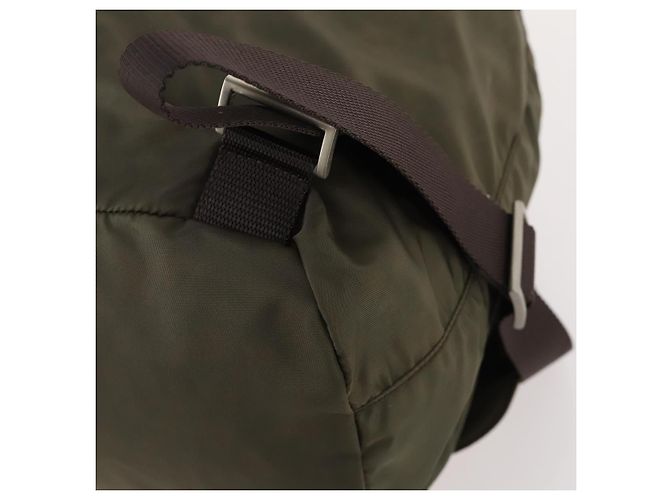 PRADA Backpack Nylon Khaki Silver Auth ti3677 Silvery - view 18