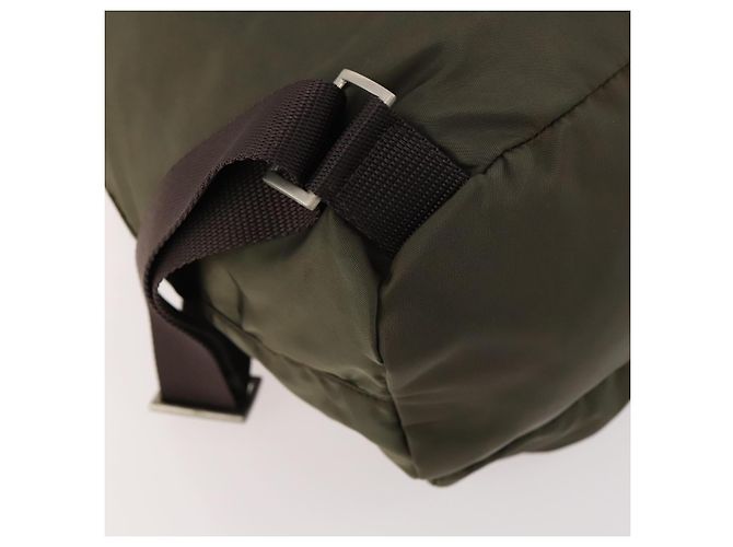 PRADA Backpack Nylon Khaki Silver Auth ti3677 Silvery - view 19