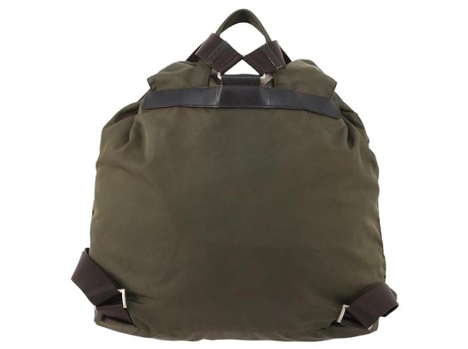PRADA Backpack Nylon Khaki Silver Auth ti3677 Silvery - view 2