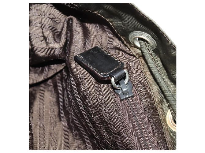 PRADA Backpack Nylon Khaki Silver Auth ti3677 Silvery - view 26