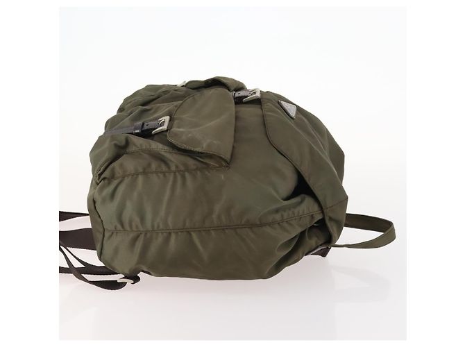 PRADA Backpack Nylon Khaki Silver Auth ti3677 Silvery - view 3