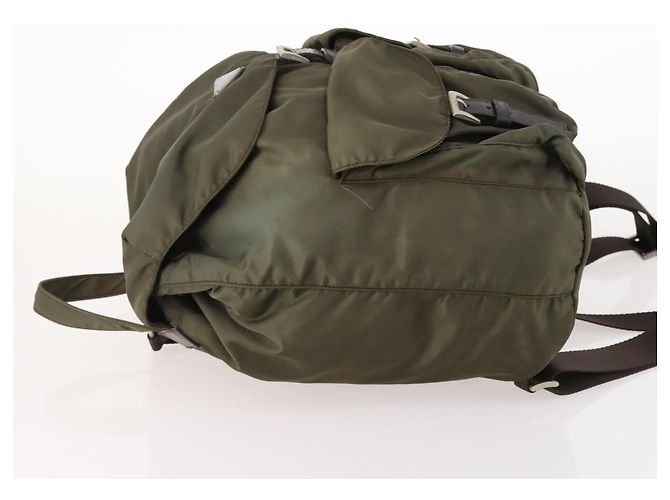 PRADA Backpack Nylon Khaki Silver Auth ti3677 Silvery - view 4