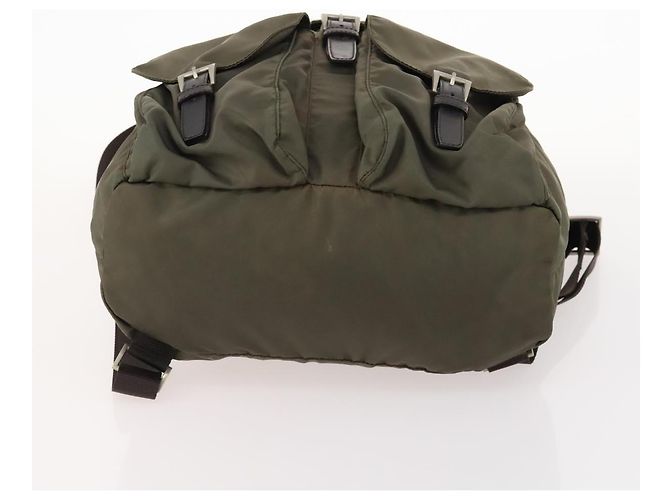 PRADA Backpack Nylon Khaki Silver Auth ti3677 Silvery - view 5