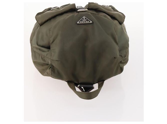 PRADA Backpack Nylon Khaki Silver Auth ti3677 Silvery - view 6