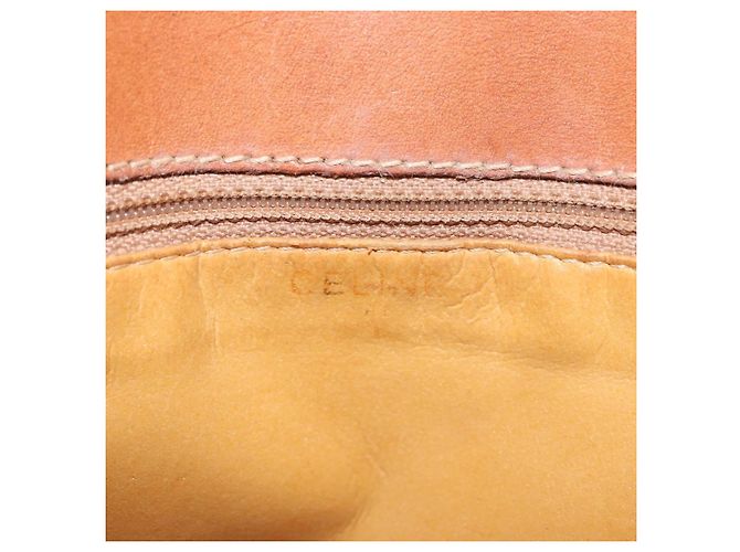 Céline Bolso de Hombro de Lona Macadam CELINE PVC Beige Oro Auth LNZ981 Dorado - vista 10