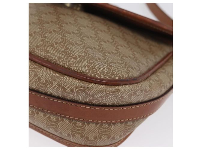Céline Bolso de Hombro de Lona Macadam CELINE PVC Beige Oro Auth LNZ981 Dorado - vista 15