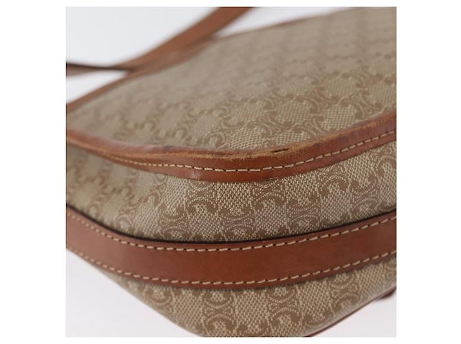 Céline Bolso de Hombro de Lona Macadam CELINE PVC Beige Oro Auth LNZ981 Dorado - vista 16