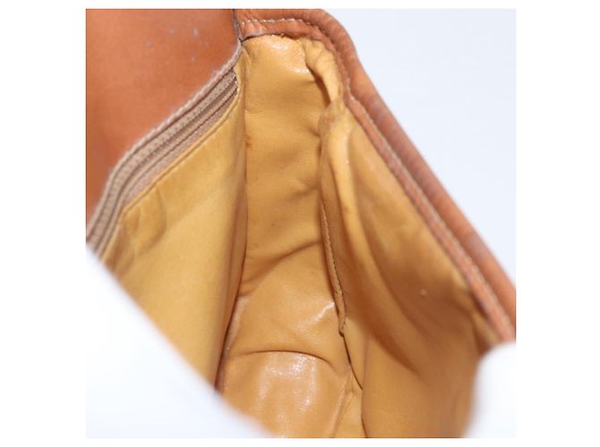 Céline Bolso de Hombro de Lona Macadam CELINE PVC Beige Oro Auth LNZ981 Dorado - vista 19