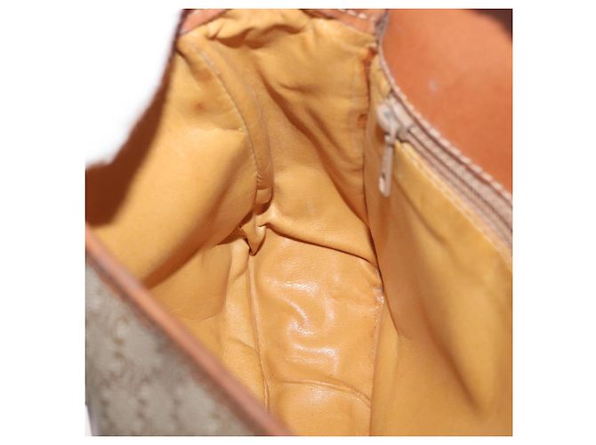 Céline Bolso de Hombro de Lona Macadam CELINE PVC Beige Oro Auth LNZ981 Dorado - vista 20
