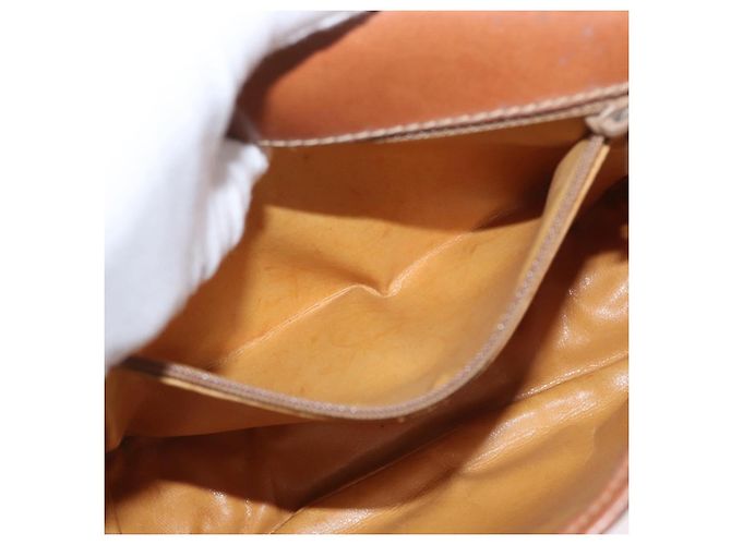 Céline Bolso de Hombro de Lona Macadam CELINE PVC Beige Oro Auth LNZ981 Dorado - vista 22
