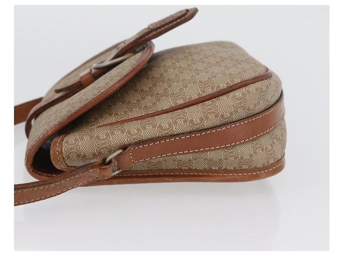 Céline Bolso de Hombro de Lona Macadam CELINE PVC Beige Oro Auth LNZ981 Dorado - vista 4
