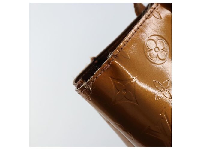 LOUIS VUITTON Monogram Vernis Reade PM Borsa a Mano Bronzo M91146 LV Auth LNZ563 - vista 10