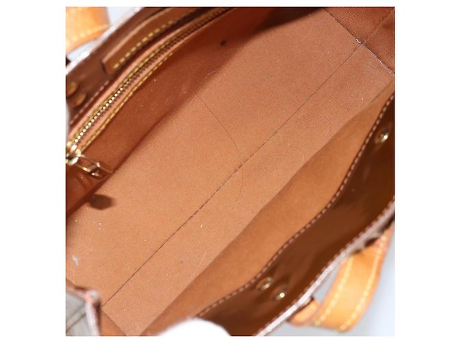 LOUIS VUITTON Monogram Vernis Reade PM Borsa a Mano Bronzo M91146 LV Auth LNZ563 - vista 11