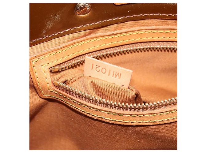 LOUIS VUITTON Monogram Vernis Reade PM Borsa a Mano Bronzo M91146 LV Auth LNZ563 - vista 12