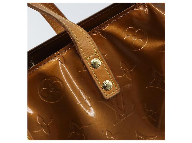 LOUIS VUITTON Monogram Vernis Reade PM Borsa a Mano Bronzo M91146 LV Auth LNZ563 - vista 17