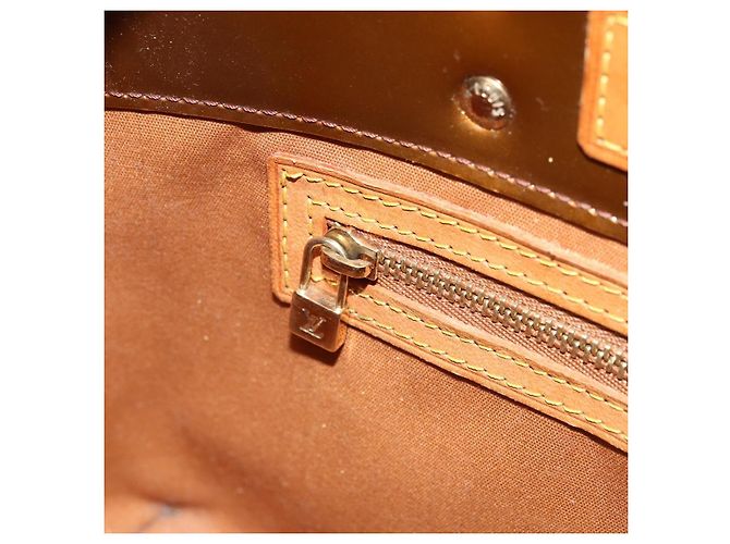 LOUIS VUITTON Monogram Vernis Reade PM Borsa a Mano Bronzo M91146 LV Auth LNZ563 - vista 21