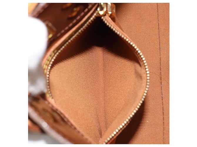 LOUIS VUITTON Monogram Vernis Reade PM Borsa a Mano Bronzo M91146 LV Auth LNZ563 - vista 22