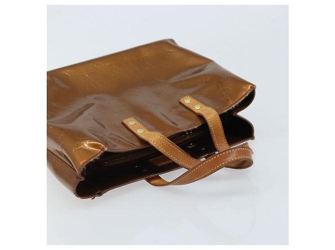 LOUIS VUITTON Monogram Vernis Reade PM Borsa a Mano Bronzo M91146 LV Auth LNZ563 - vista 6