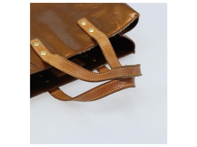 LOUIS VUITTON Monogram Vernis Reade PM Borsa a Mano Bronzo M91146 LV Auth LNZ563 - vista 7