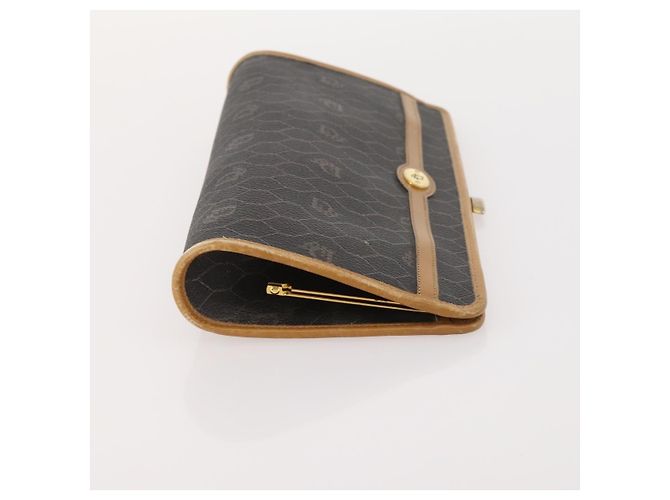 Borsa a mano in tela a nido d'ape PVC 2 pezzi Christian Dior Nera Auth ti3763 Nero - vista 12