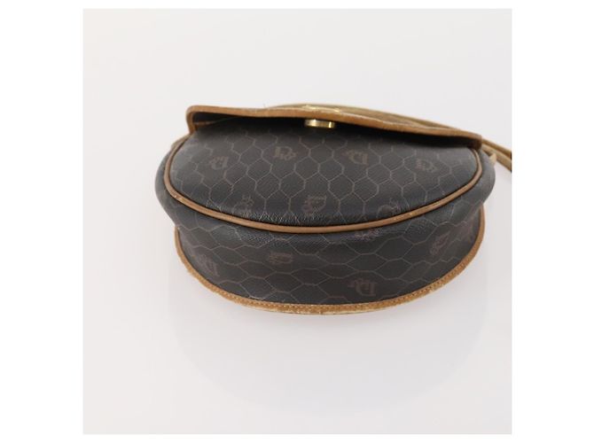Borsa a mano in tela a nido d'ape PVC 2 pezzi Christian Dior Nera Auth ti3763 Nero - vista 7