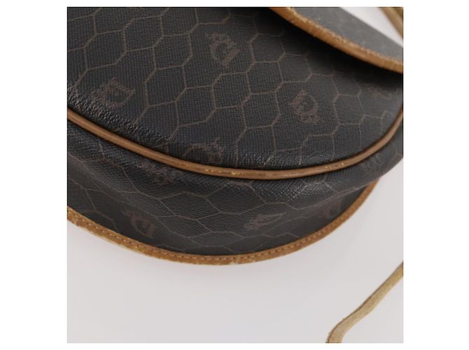 Borsa a mano in tela a nido d'ape PVC 2 pezzi Christian Dior Nera Auth ti3763 Nero - vista 8