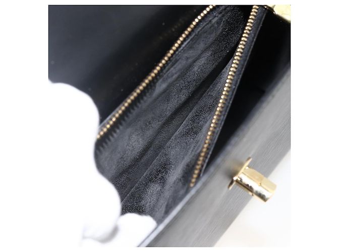 LOUIS VUITTON Borsa a Mano Epi Malesherbes Nera M52372 LV Auth BA11235 Nero - vista 10