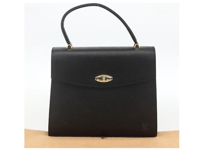 LOUIS VUITTON Borsa a Mano Epi Malesherbes Nera M52372 LV Auth BA11235 Nero - vista 12