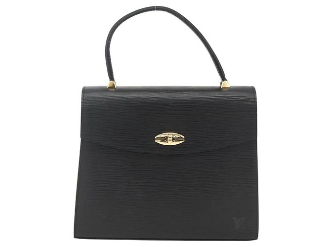 LOUIS VUITTON Borsa a Mano Epi Malesherbes Nera M52372 LV Auth BA11235 Nero - vista 13