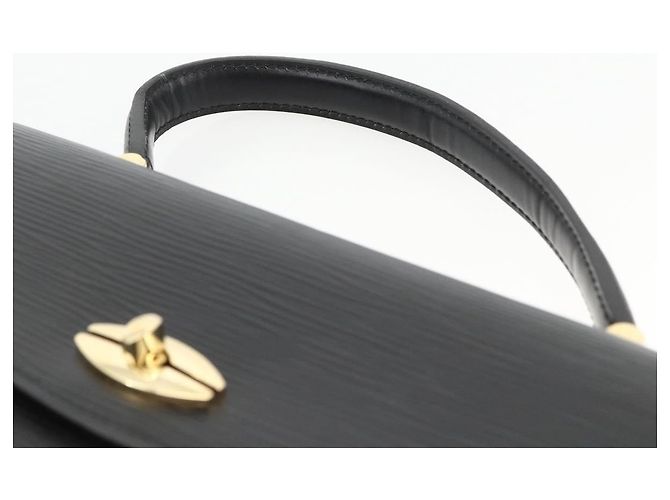 LOUIS VUITTON Borsa a Mano Epi Malesherbes Nera M52372 LV Auth BA11235 Nero - vista 14