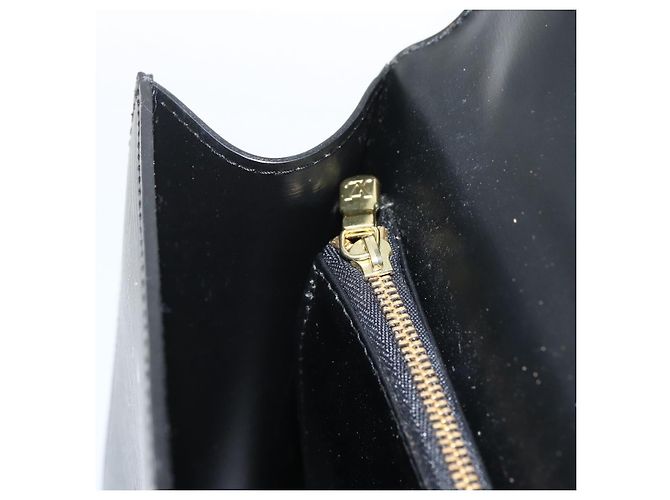 LOUIS VUITTON Borsa a Mano Epi Malesherbes Nera M52372 LV Auth BA11235 Nero - vista 22