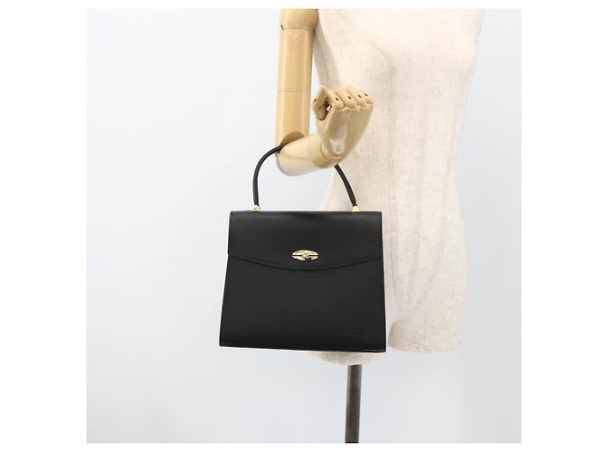 LOUIS VUITTON Borsa a Mano Epi Malesherbes Nera M52372 LV Auth BA11235 Nero - vista 23