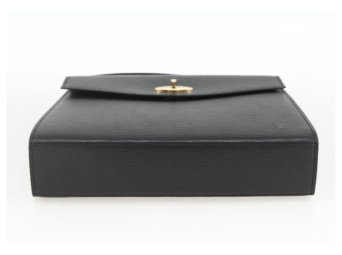 LOUIS VUITTON Borsa a Mano Epi Malesherbes Nera M52372 LV Auth BA11235 Nero - vista 5