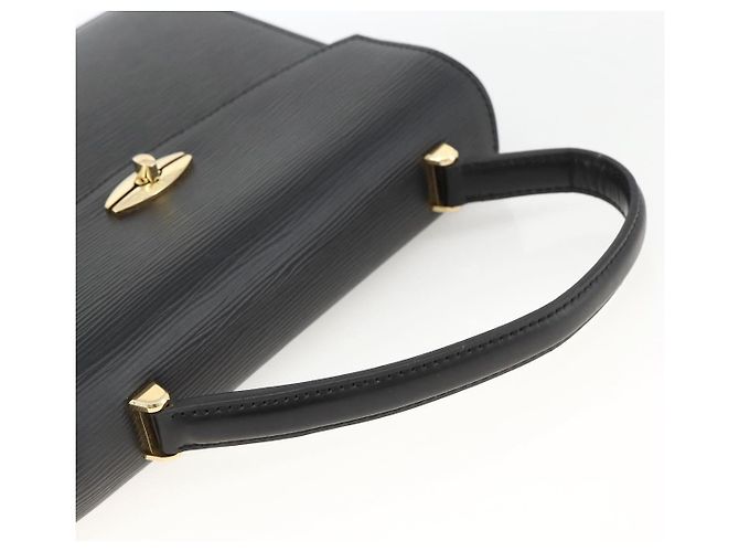 LOUIS VUITTON Borsa a Mano Epi Malesherbes Nera M52372 LV Auth BA11235 Nero - vista 7