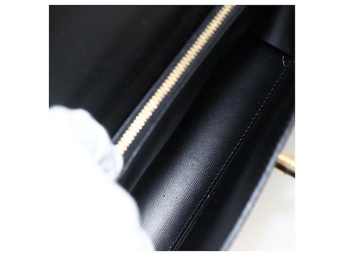 LOUIS VUITTON Borsa a Mano Epi Malesherbes Nera M52372 LV Auth BA11235 Nero - vista 9