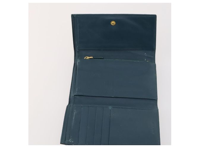 Portafoglio Miu Miu in pelle 2 pezzi marrone verde Auth BA11023 - vista 16